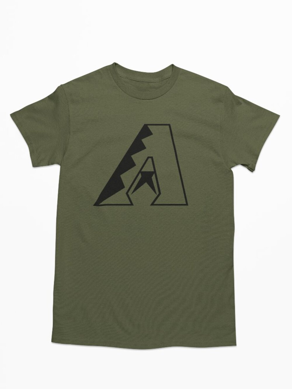NEW Arizona Diamondbacks A Logo T-Shirt MILITARY ARMY GREEN